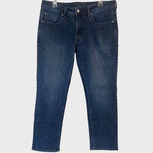 Buffalo David Bitton Jackson-X Jeans Mens 32X30 Dark Blue Denim Straight Stretch